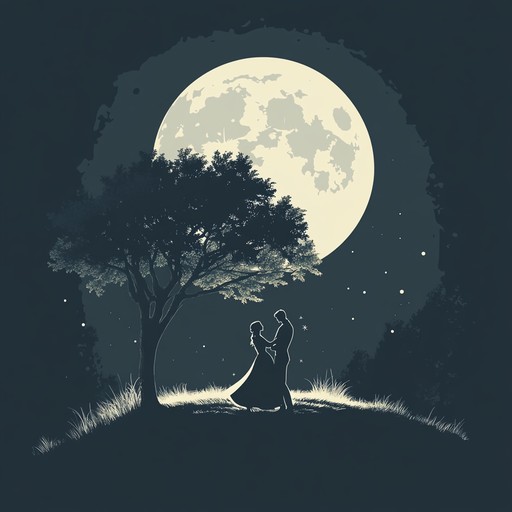 A sensual rumba with smooth, captivating beats fostering deep romantic connection, set under a sultry, moonlit night. The melody sways gently, evoking whispering winds and the intimacy of a midnight dance shared in perfect harmony.
