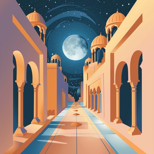 A mesmerizing journey through a vibrant arabian night market, filled with exotic spices, shimmering lanterns, and mysterious melodies. Intricate instrumental layers weave together, creating a tapestry of sound that transports the listener to a world of wonder and intrigue.