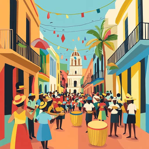 An instrumental track featuring vibrant afro cuban percussion and melodies capturing the joy of a havana fiesta. Traditional congas drive the beat, inviting listeners to dance.