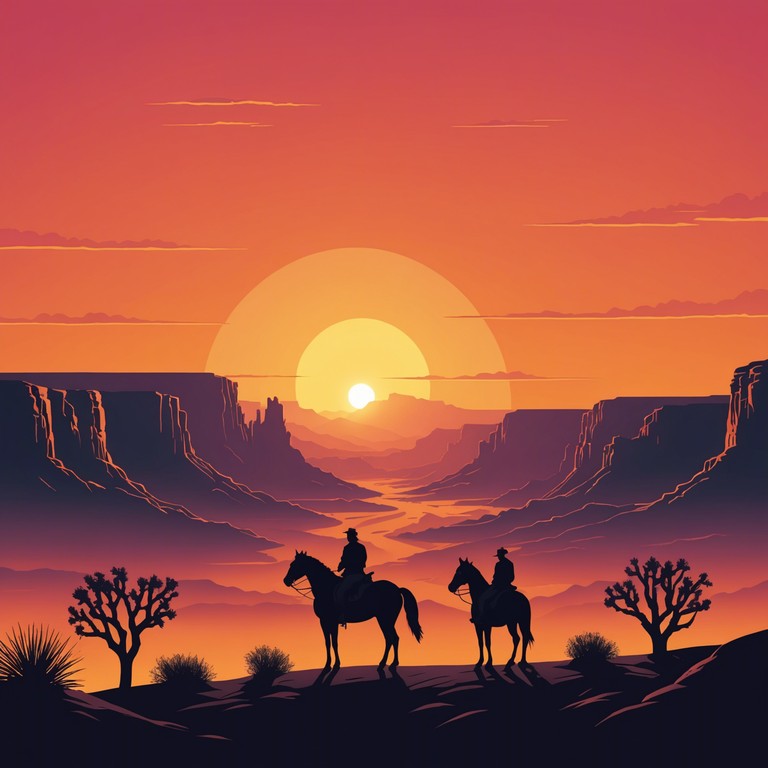 A track that captures the essence of the wild, expansive western frontier, imbued with a deep sense of passion and nostalgia. The music follows the rhythm of a beating heart, symbolizing both the personal journey of a lone wanderer and the broader historical tapestry of the old west. Filled with emotional swells and a poignant sense of longing, this instrumental piece celebrates the spirit of adventure and solitude experienced in the vast landscapes.