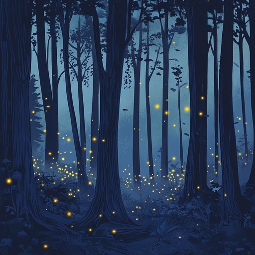 A soothing ambient piece that captures the playful dance of fireflies as twilight descends upon an enchanted forest, evoking wonder and serenity.