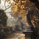 tranquil gothic echoes, serene and hauntingly beautiful