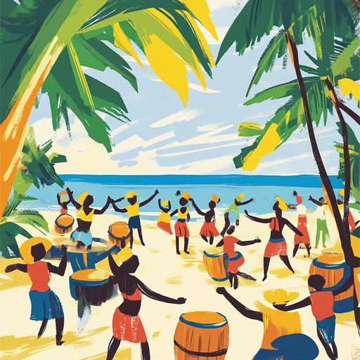 A lively instrumental calypso song that brings the joy and warmth of a sunny day on a caribbean island, with infectious rhythms and melodies that make listeners feel like dancing on the beach.