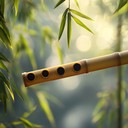 peaceful flute harmonies evoke tranquility in a bamboo forest.