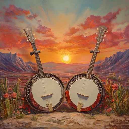 An upbeat instrumental featuring lively banjo melodies that transport listeners to a thrilling western showdown, capturing the energy and excitement of a duel in the wild west.