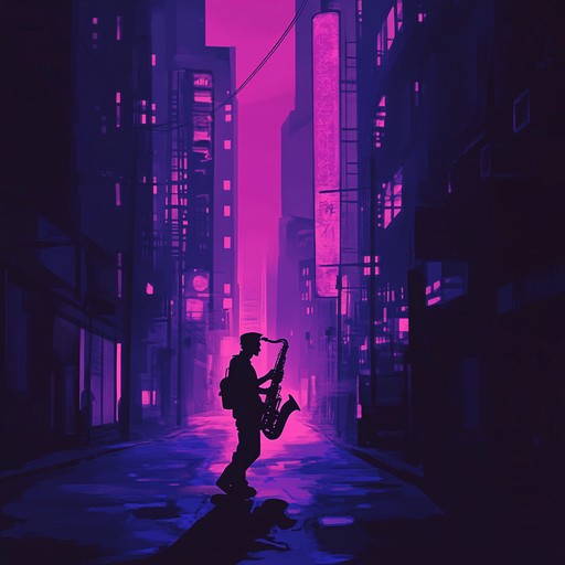 An instrumental sophisticated jazz piece that captures the essence of a quiet midnight walk through the city, where smooth saxophone melodies echo off towering buildings, and subtle rhythms mimic footsteps along empty sidewalks, creating a serene yet vibrant atmosphere.