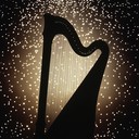 gentle harp tunes under stars, evoking peace and reflection