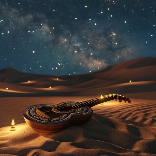 Embark on a mystical journey through a desert oasis, where the haunting sounds of the oud blend seamlessly with ambient electronic textures. This fusion track creates an enchanting atmosphere, evoking the otherworldly beauty of the nighttime desert.