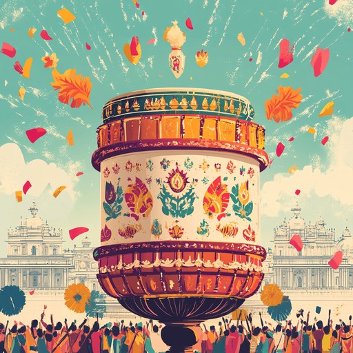 A vibrant instrumental bhangra piece that fuses traditional punjabi instruments with grand orchestral melodies, creating an energetic and uplifting composition reminiscent of royal festivities.