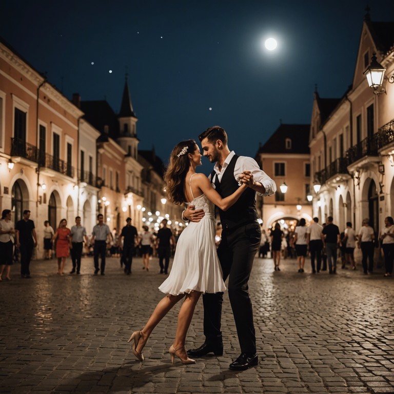 Imagine a captivating rumba melody echoing through narrow, moonlit cobblestone streets, evoking feelings of love and nostalgia. It combines traditional latin rhythms with a touch of mystery, making it ideal for a romantic evening dance. The song progresses through soft and dynamic phases, reflecting both the passion of new love and the comfort of deep affection.