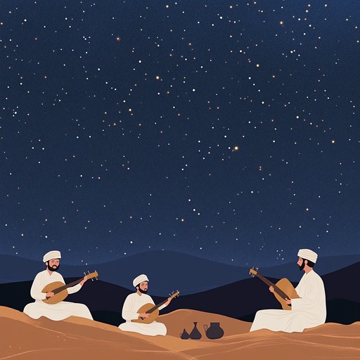 Immerse in a high energy middle eastern desert dance party, complete with rich rhythmic beats and lively traditional sounds. This track captures the essence of a vibrant celebration under the stars, combining energetic darbuka drumming with other traditional instruments to create an infectious groove.