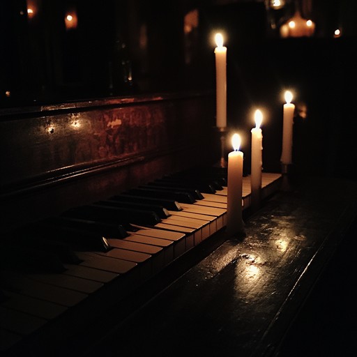 An instrumental piece blending soothing melodies with the dark allure of cabaret, evoking the atmosphere of a shadowy, candle lit lounge in the 1920s.