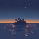 soft tunes for calm tropical island under starry sky