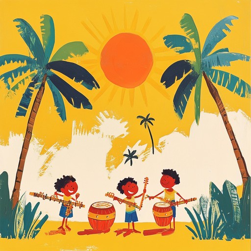 Evoke the lively ambiance of a sun kissed brazilian playground with bouncy samba rhythms, accented by playful melodies and spontaneous bursts of energy. Perfect for celebratory gatherings, capturing the spirit of youthful exuberance and endless summer days.