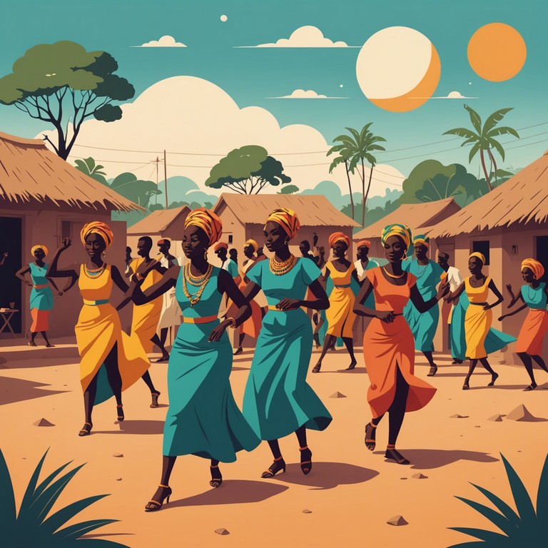 Echoing the heartbeat of a vibrant village, this composition blends age old traditions with contemporary rhythms to create a soundtrack that celebrates the enduring spirit and energy of african culture.