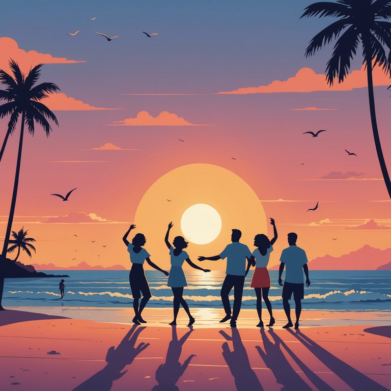 This track embodies the essence of summer parties, with vibrant, upbeat reggaeton rhythms that capture the spirit of sun soaked festivities. The music swirls with tropical heat, melding traditional latin elements with modern beats to keep the crowd moving all night long.