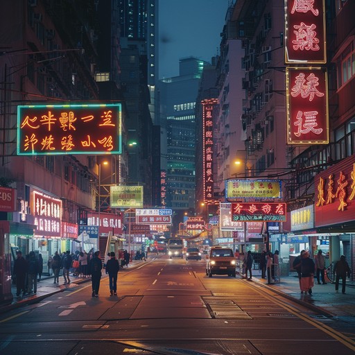 This track showcases lively electro beats combined with intricate synth lines to emulate the dynamic and colorful nature of a bustling city at night, creating an immersive sensory experience.