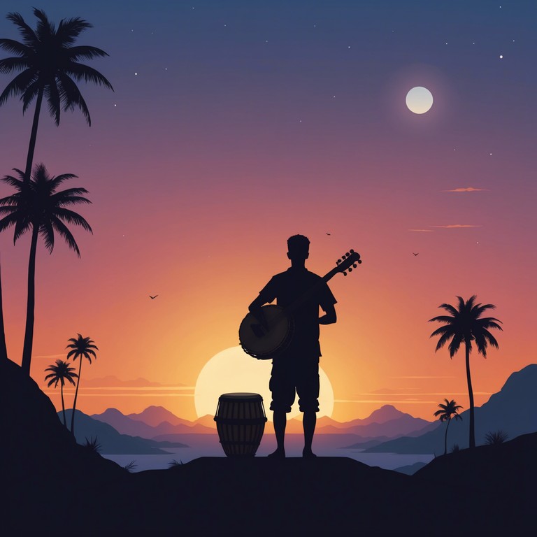 Imagine an extensive musical journey where each beat of the djembe tells a story of solitude and introspection under a vast, starry night sky. The track conveys a profound sense of being alone but connected to the universe through the universal language of music.