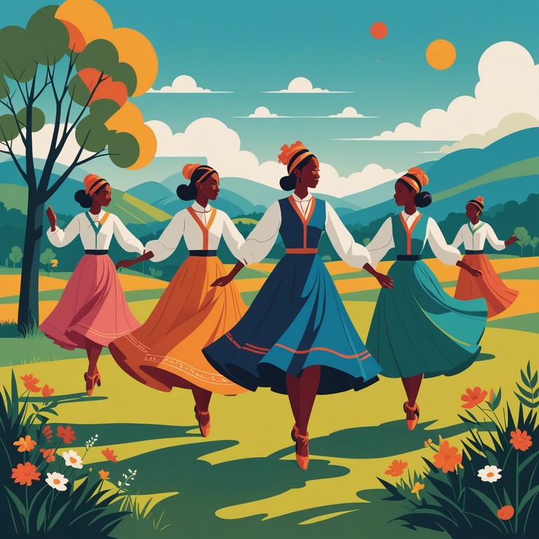 A lighthearted and playful polka that brings a sense of freedom and joy. The accordions dominate with a cheerfully infectious rhythm that embodies a carefree day in the countryside, dancing without worries under an open sky.