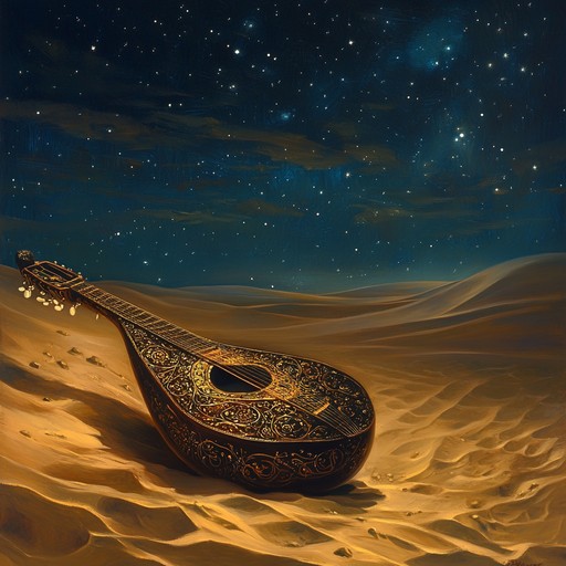 A haunting instrumental journey led by the oud, capturing the allure and mystery of desert landscapes under a starry sky. The piece blends traditional middle eastern sounds with modern sensibilities, creating an atmosphere that is both timeless and deeply evocative.