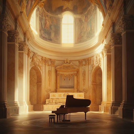 A serene and uplifting instrumental piece that embodies the spiritual essence of the baroque era, featuring rich harpsichord melodies interwoven with solemn organ harmonies, evoking a sense of divine reflection and inner peace