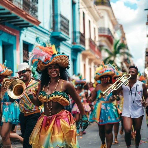 A thrilling musical exploration of the afro cuban heritage, dominated by powerful brass sections and infectious rhythms, perfect for a lively summer festival.