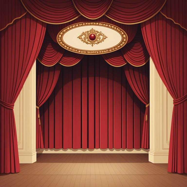 This piece translates the visual and emotional allure of a theatrical performance concluding into sound, featuring sweeping instrumentation that mimics the graceful descent of plush velvet curtains in an opulent theater. The music encapsulates a moment of dramatic finality mixed with melancholic nostalgia, as the audience reflects on the journey they've been part of.