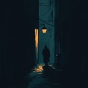 dark phonk rhythms pulsing through shadowy urban landscapes at night