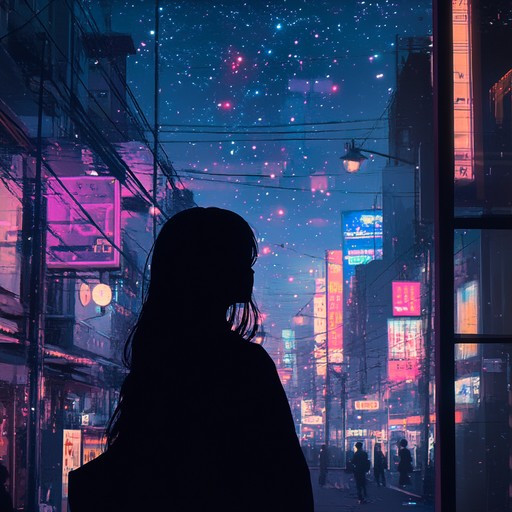 A heartfelt instrumental synthwave track that conveys deep longing through emotive synth leads, enveloping pads, and a steady rhythm, painting a picture of nights spent under neon lights, reminiscing about times gone by.