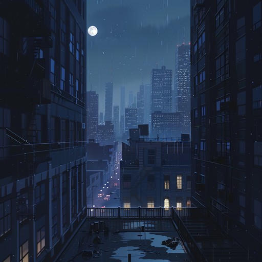 Imagine traversing through a city under the neon lights, the buildings casting long shadows and the gentle hum of nightlife fills the air. This track mirrors the urban exploration through its delicate yet soulful melodies.