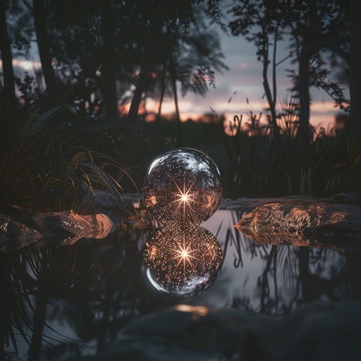 An instrumental ambient disco piece with relaxing beats and chilled melodies, ideal for creating peaceful vibes and tranquility, perfect for evening relaxation.