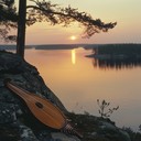 peaceful melody capturing a serene finnish sunset by lake