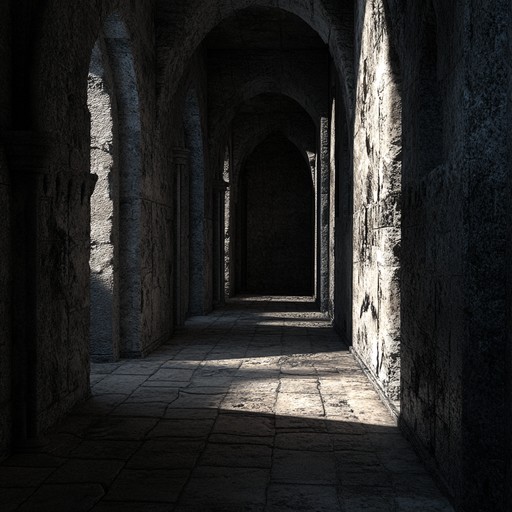 An instrumental piece featuring haunting piano and whispering strings, evoking the atmosphere of wandering alone through shadowy corridors at night