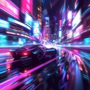 nostalgic synthwave tune for futuristic, electric journeys.