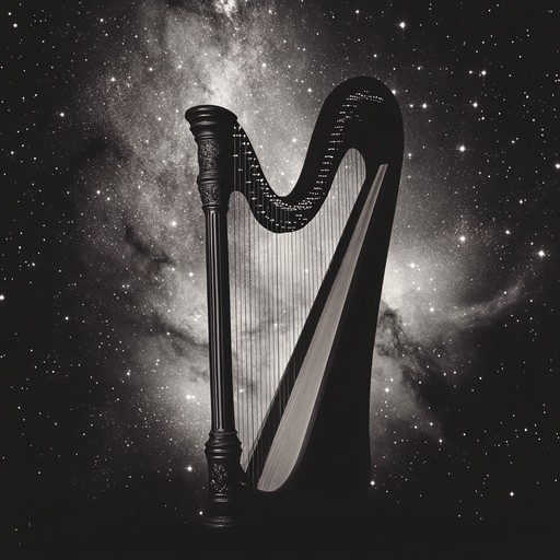 A captivating instrumental piece where gentle harp melodies immerse listeners in expansive cosmic soundscapes, evoking feelings of tranquility and wonder. Blending ambient and new age elements, the composition transports you to a mystical realm among the stars.