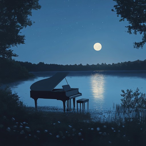 A gentle waltz played in the light of the moon, filled with serene and ornate melodies that dance around soft, introspective themes of love and longing, creating an enchanting and romantic atmosphere