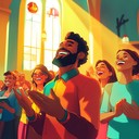 uplifting gospel melody with joyous choir energy