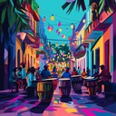 vibrant conga rhythms drive this lively afro cuban instrumental