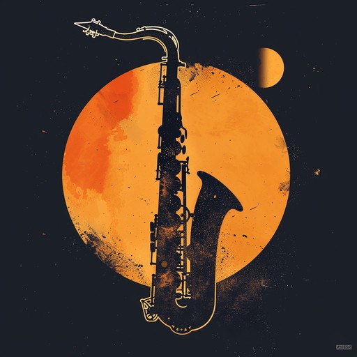 The track captures a serene, late-night vibe, reminiscent of a quiet urban setting bathed in moonlight. The smooth, flowing saxophone leads the melody, weaving through soft brushes of percussion and understated bass, creating a contemplative and intimate atmosphere.