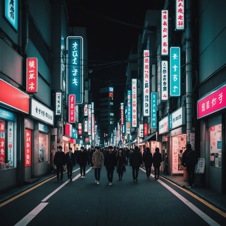 A track designed to capture the electric, neon bathed life of tokyo at night, merging traditional japanese instrumentation with modern j pop rhythms. Its vibrant melody and pulsating beats provide a soundtrack for a youthful, fashion forward crowd weaving through the city's bustling streets.