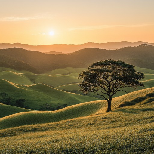 An instrumental track that evokes the tranquility of the brazilian rural landscape at sunset, blending gentle guitar melodies with subtle traditional rhythms to create a peaceful and reflective atmosphere.