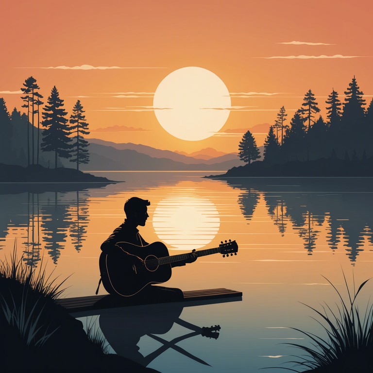 Echoes of serenity delves deeper into the sublime tranquility of early dawns, with the acoustic guitar crafting a delicate soundscape that envelops the listener in warmth and peaceful introspection.