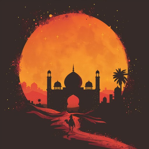 A mesmerizing instrumental piece that transports the listener to the heart of the middle east, evoking images of golden sand dunes, colorful bazaars, and ancient tales. The music is characterized by intricate melodies, hypnotic rhythms, and the rich tones of traditional instruments, creating an atmosphere of mystery and wonder.