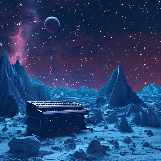 An epic, awe inspiring electronic track that captures the grandeur and mystery of outer space with deep, cosmic synthesizer tones and dynamic rhythms, offering an enchanting voyage through the stars