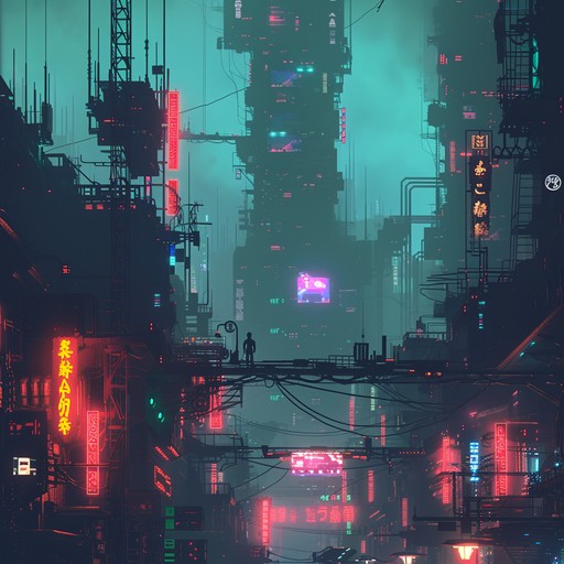 Experience the anxiety and thrill of a chase through a dystopian urban landscape, illuminated by vivid neon lights. The evocative synthesizer lines and driving beats paint a vivid picture of danger and mystery, capturing the essence of classic synthwave suspense.