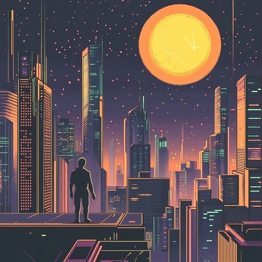 A nostalgic instrumental synthwave track that takes listeners on a heartfelt journey through memories, with warm synth melodies and gentle rhythms painting a picture of glowing cityscapes under the night sky.