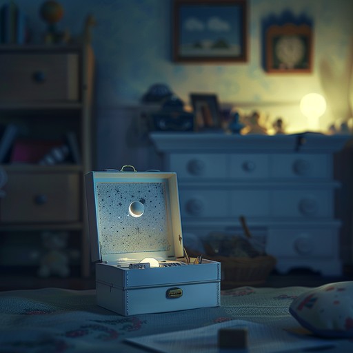 A soft and enchanting tune that captures the reflective and curious nature of a child's inner thoughts, using delicate music box sounds and gentle harmonies to create an intimate, nostalgic atmosphere