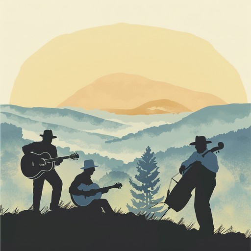 A lively and fast paced instrumental piece that brings together the dynamic sounds of a bluegrass ensemble. This track features a prominent fiddle lead, supported by banjo, mandolin, and upright bass, building an uplifting and energetic atmosphere perfect for morning festivals or spirited gatherings.