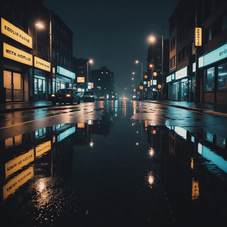 Delve into the heart of the city at night, where spirited grooves of new jack swing style meet the shadowy contours of sorrow and remembrance, crafting an aural representation of inner city nightscapes.