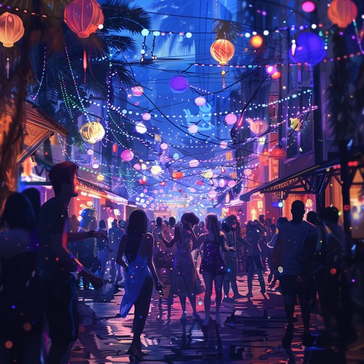 This composition whisks you away to an urban carnival that dances under the cover of night. Neon lights flash in sync with the beat of steelpans as the city transforms into a vibrant celebration of life and light.